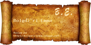 Bolgári Emma névjegykártya